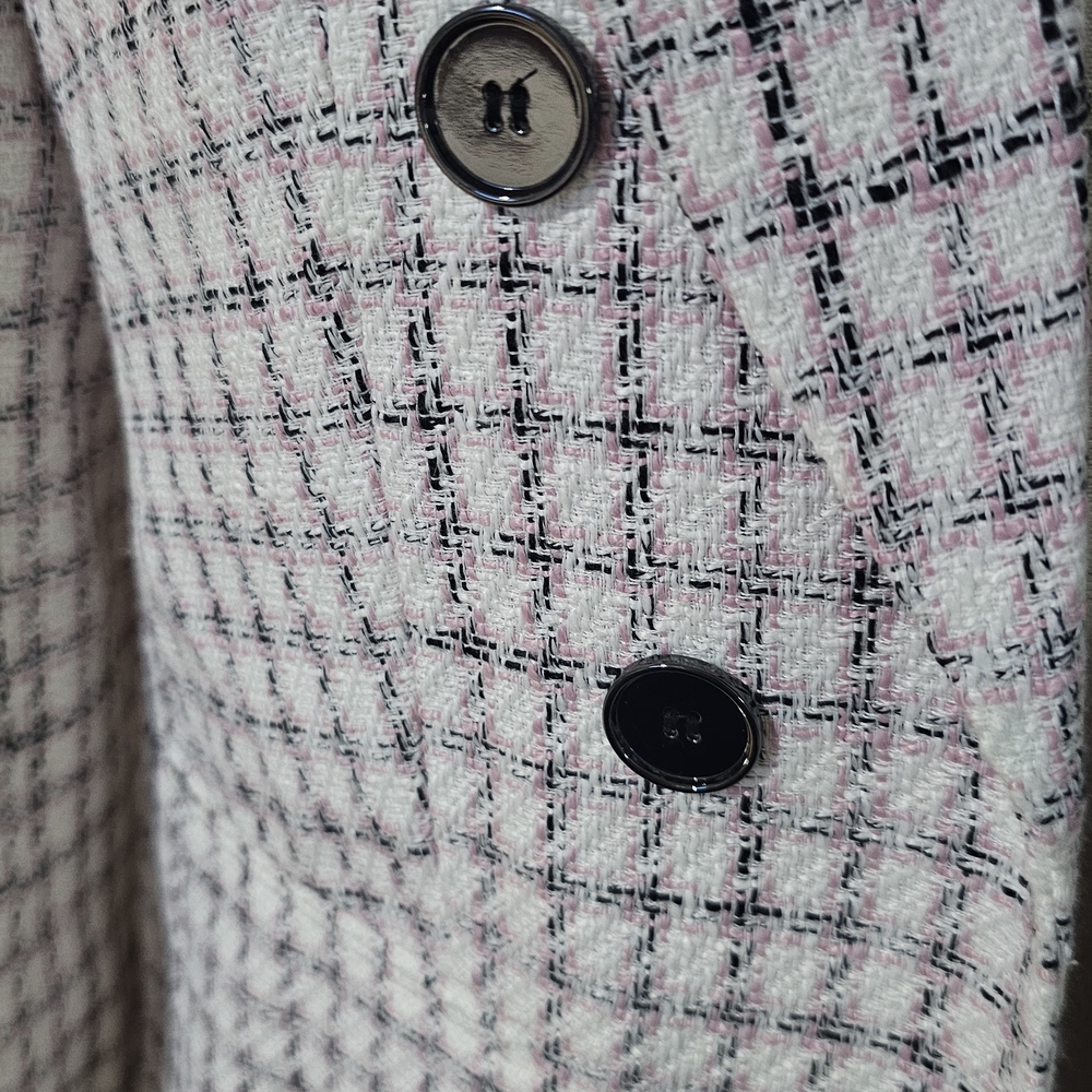 The Limited Pink, Black, and White Houndstooth Blazer - Picture 3 of 4